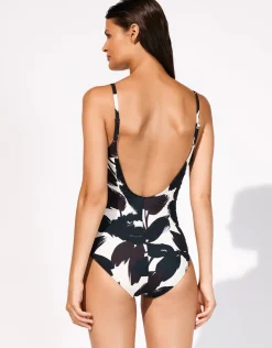 Twilight Underwired Tank Swimsuit - Deep Dark-Cream