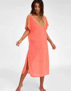 V Back Dress - Watermelon