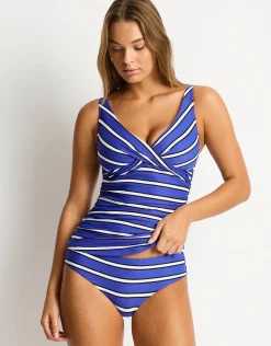 Voyage Cross Front Multifit Tankini Top - Amalfi Blue