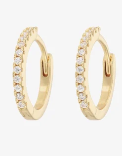 White Hoop Earrings - Medium