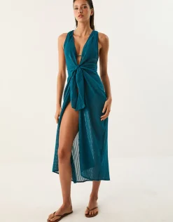 Windward Mita Long Cover Up - Teal