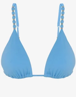 Zen Beads Parallel Tri Bikini Top - Blue